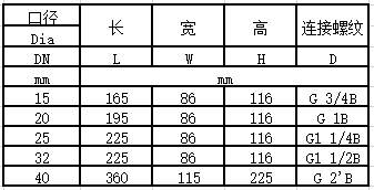 智能預付費水表規格尺寸表